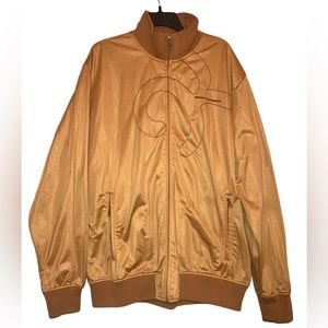 Konvict Clothing Co by Akon Track Jacket Gold Brown Sz 2XL Hip Hop Convict